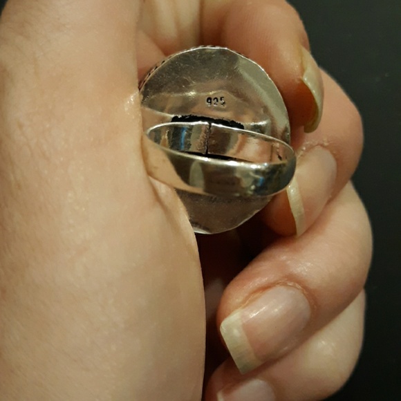 New Rainbow Moonstone 925 Silver Poison Ring. - Picture 8 of 8